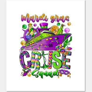 Mardi Gras Cruise Squad Festival Ship Party 2024 Posters and Art